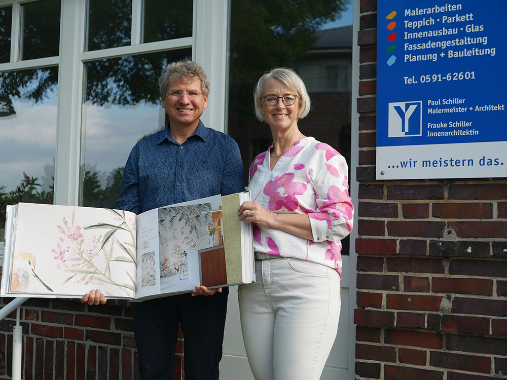 PMalermeister und Architekt Paul Schiller und Innenarchitektin Frauke Schiller
